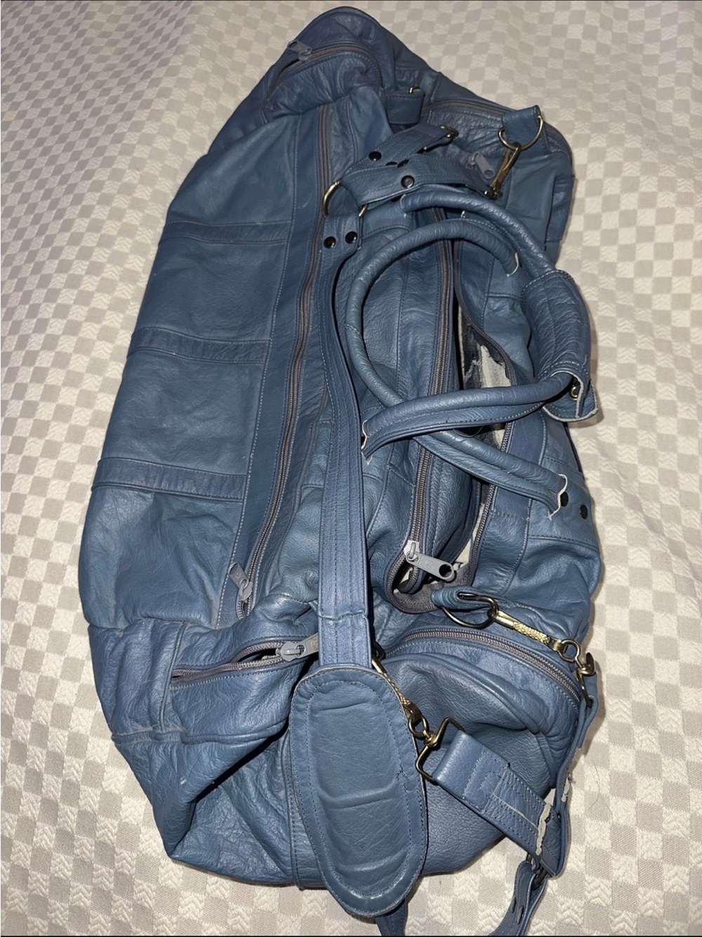 Vintage Leather Mexico Weekender Bag